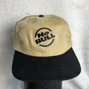 Vintage WINSTON Cigarettes "NO BULL” Hat 90s Strap back Vintage Tobacco Tan NEW